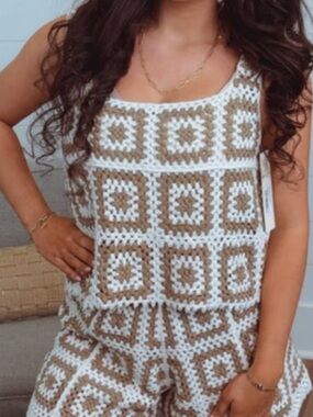 POL crochet crop top, size small-large